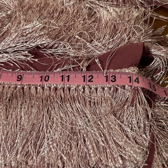 Women Missguided Pink Fringe Halter 1920's Flapper Style Cocktail Party Romper 6 - Picture 12 of 16